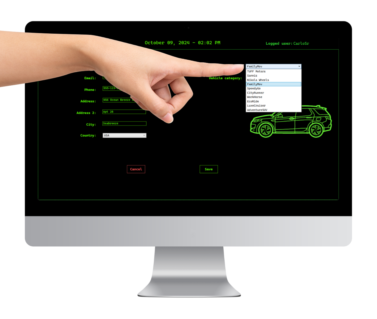 Edit customer page showing basic information fields